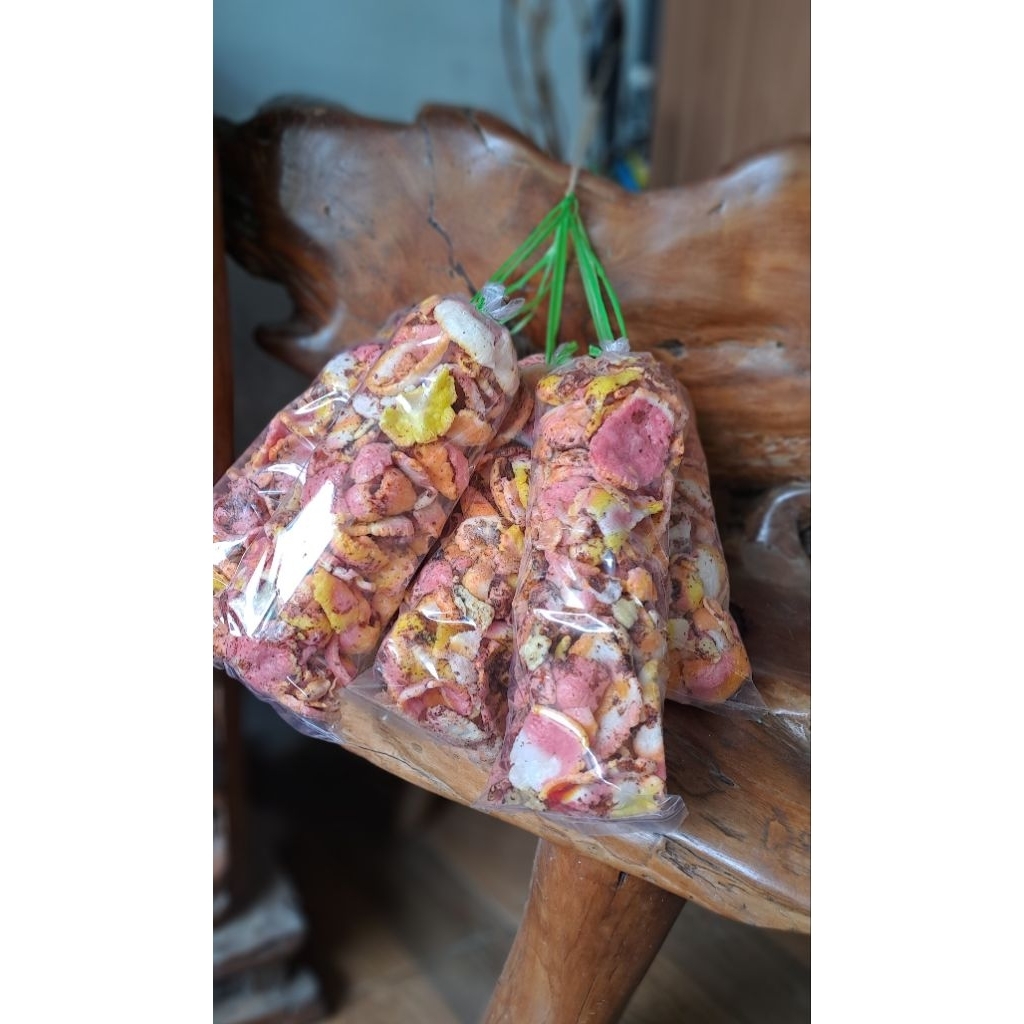 KERUPUK RUJAK PEDAS MANIS SNACK CEMILAN KRUPUK UPIL GORENG PASIR