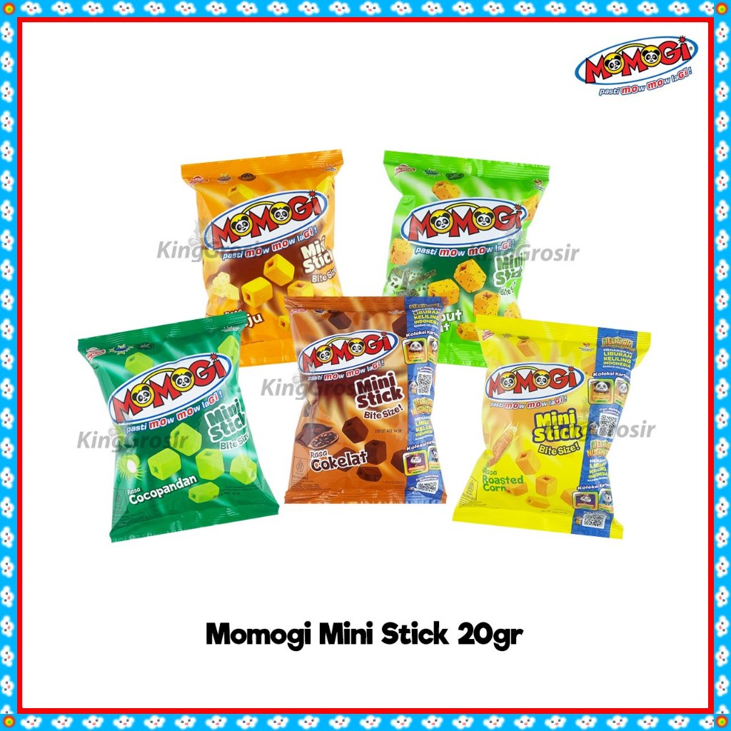 Momogi Mini Stick ECER 1 Sachet 20gr / Camilan Snack Jagung