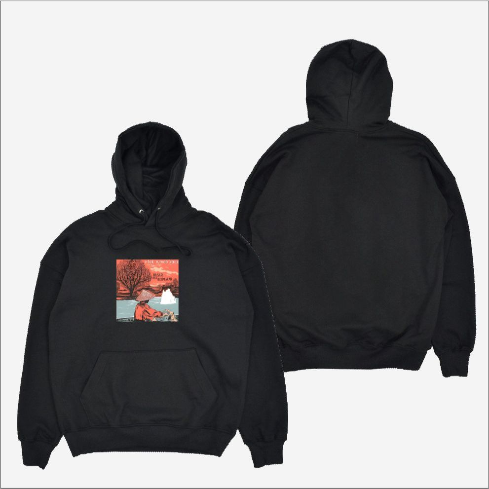 RADEN Hoodie Efek Rumah Kaca Pasar Bisa Diciptakan Music Sweater Pullover Unisex Hitam