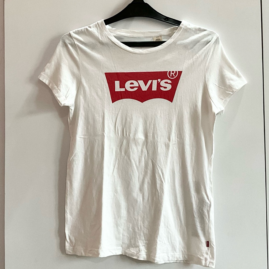 Levis T-Shirt Pakaian Wanita Kaos Lengan Pendek White Original