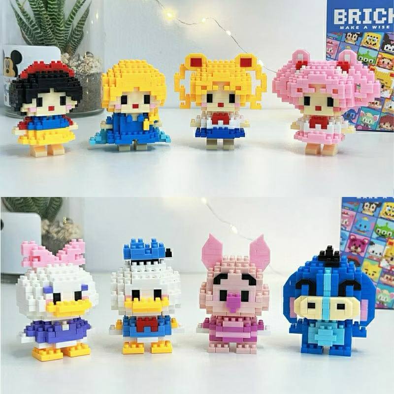 Nano Block Mini Brick Karakter (Kotak Kecil) - Mario Spongebob Winnie The Pooh Lotso Donald Duck - L