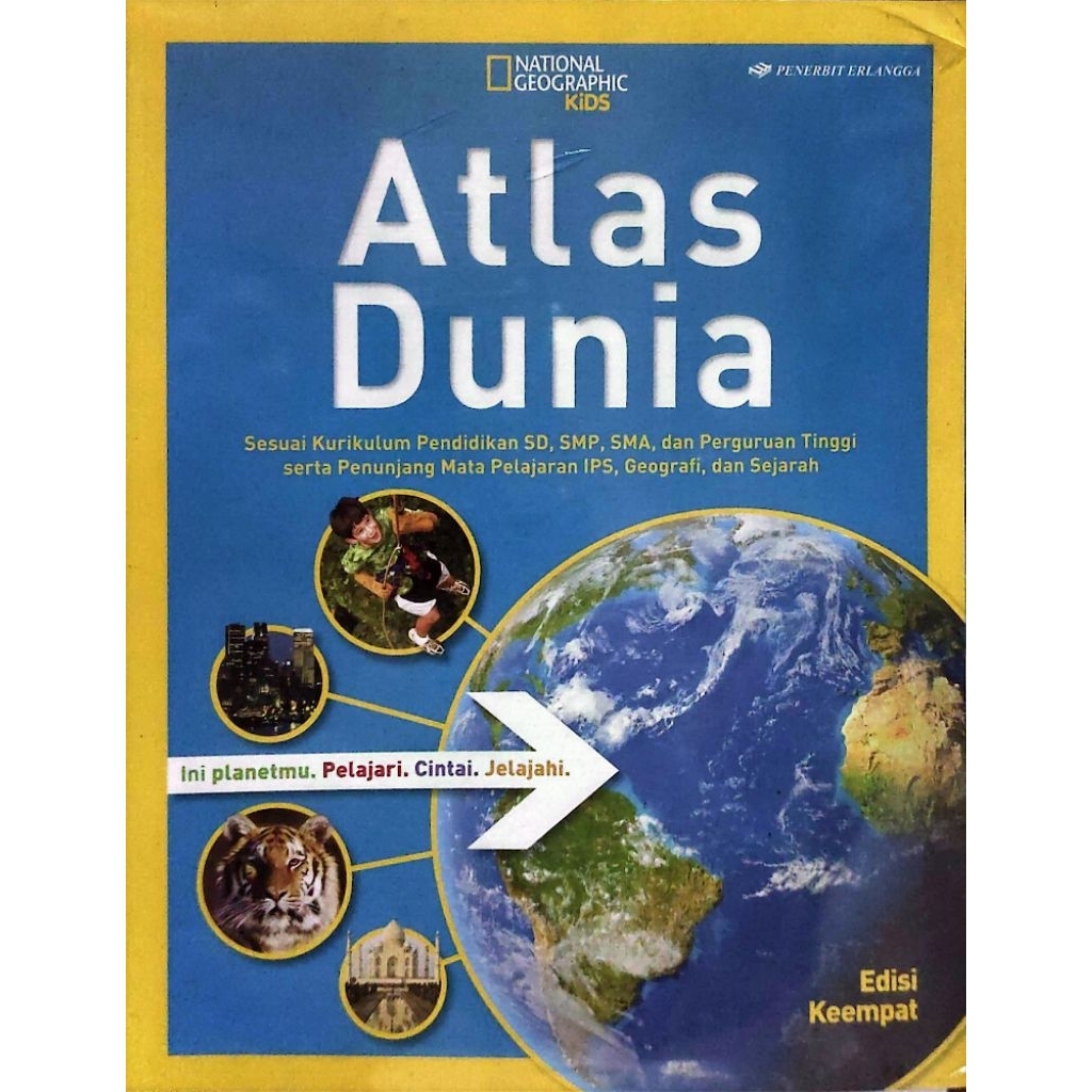 National Geographic Kids Atlas Dunia edisi keempat Erlangga