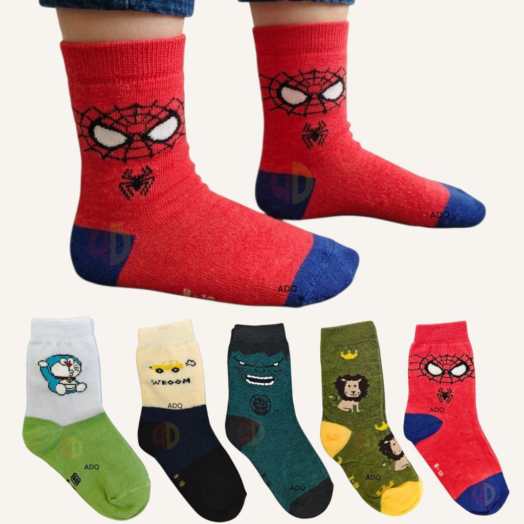 KAOS KAKI ANAK PAUD/TK MOTIF KARAKTER ANAK CEWEK/COWOK KEREN,LUCU NYAMAN