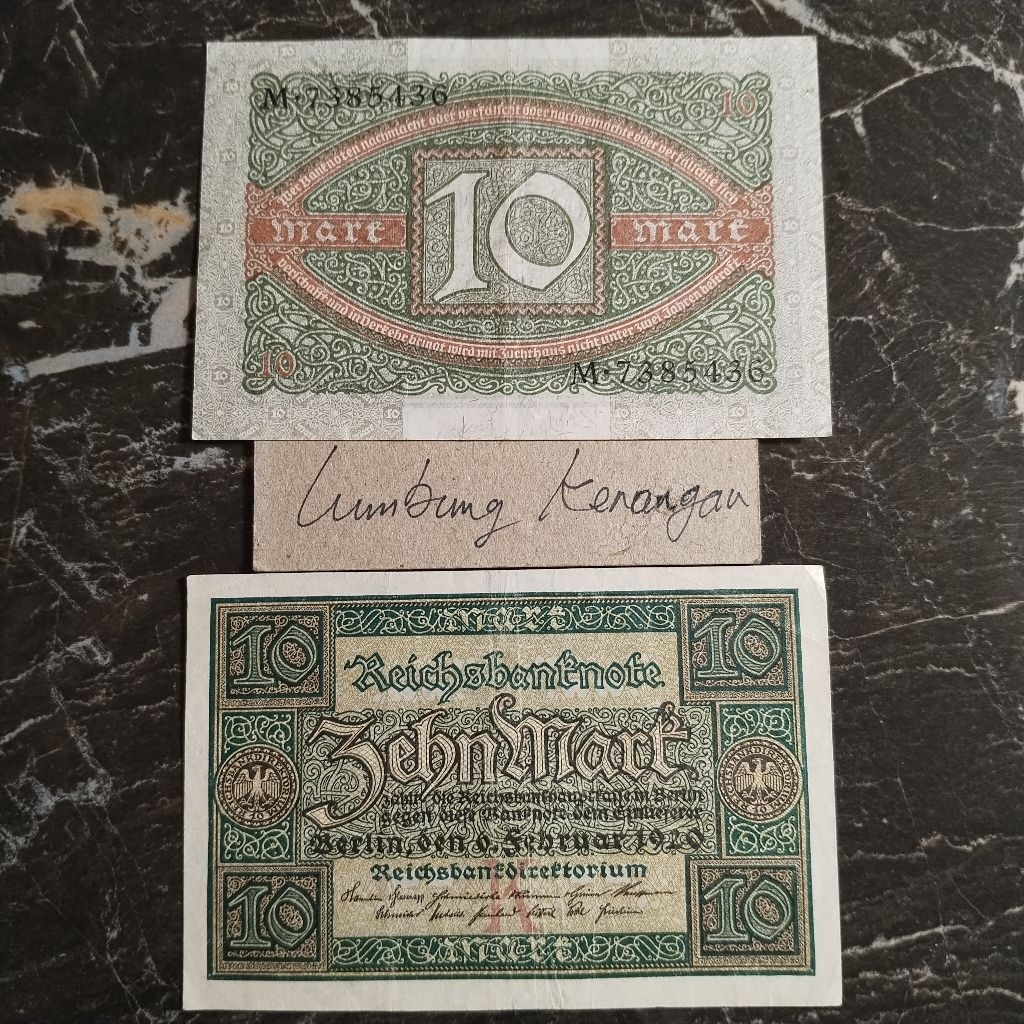 uang asing Jerman 10 Mark 1920