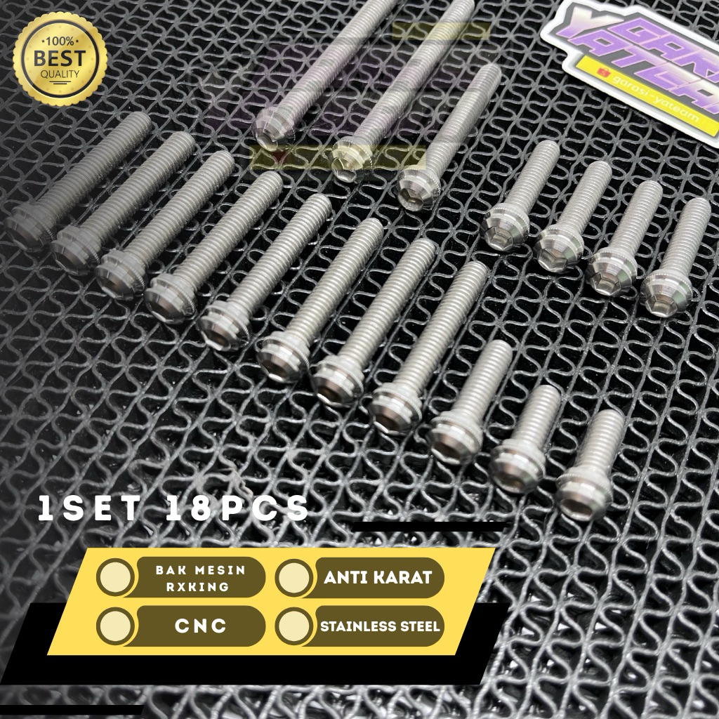 BAUT BAK KALTER KANAN KIRI RXKING RXS RXK YT115 STAINLESS COSTUM 1 set 18pcs