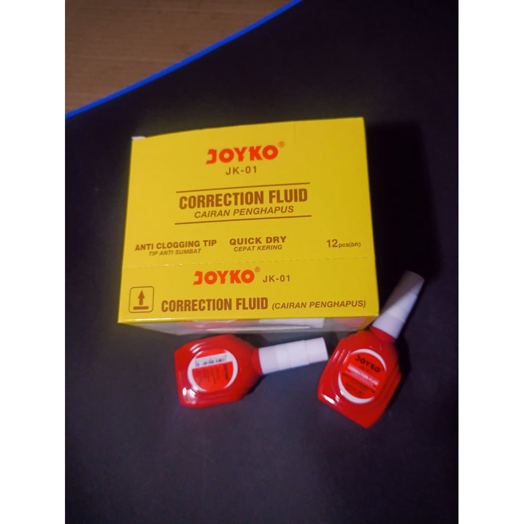 (1 Dus) Tipex Corection Fluid JOYKO Cepat Kering isi 12