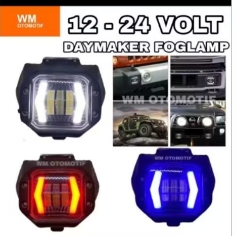 Lampu Foglamp Depan Daymaker Biled 12 - 24 Volt Tembak Sorot Senja Sein LED Bumper ARB Truk Bus Cant