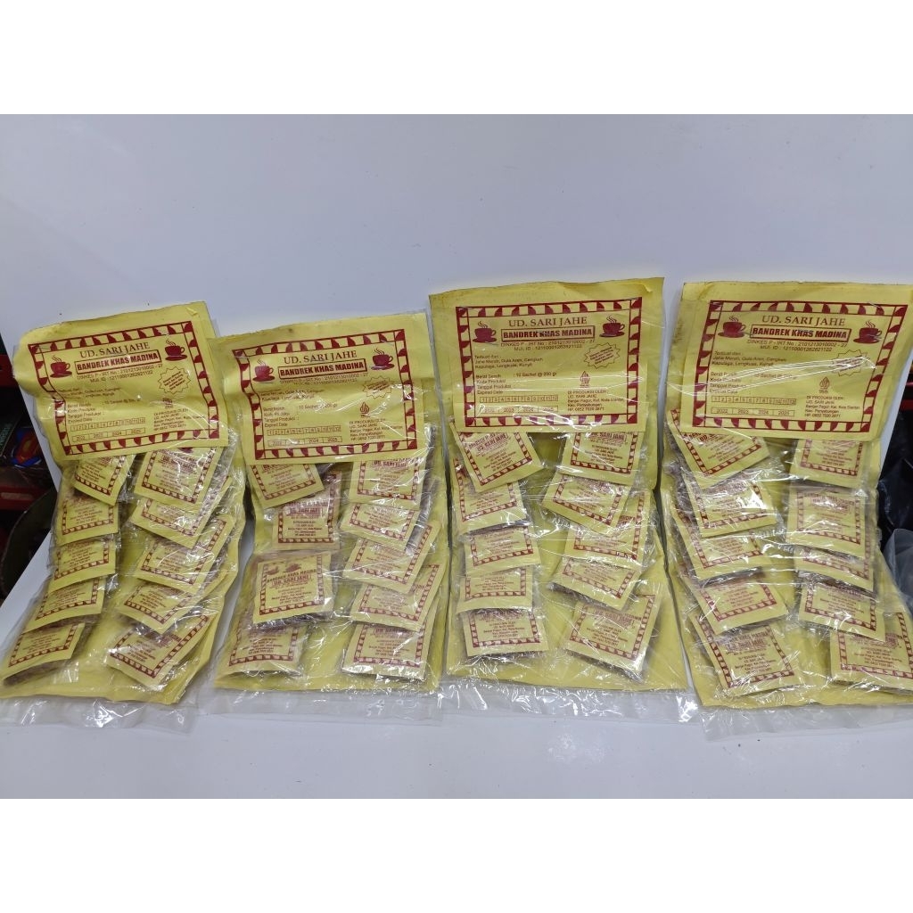 PAKET HEMAT 4 RTG BANDREK JAHE MERAH KHAS MADINA UK 200 GR