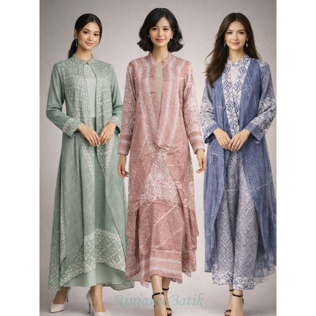 Rinjanie Batik - GSHI - Gamis Shanghai - Collection Raya Rinjanie - Batik Cap - Viscose Premium - Pa
