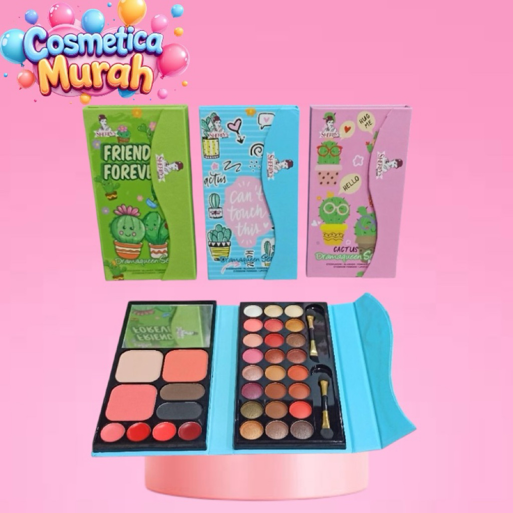 SHERBY eyeshadow palette lengkap perona pipi perias wajah dan mata