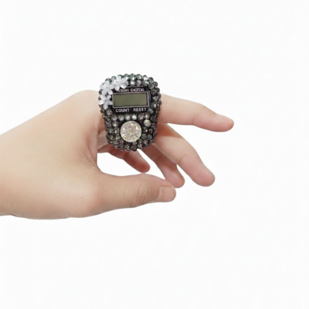 Tasbih Digital Swarovski Sakura - Tasbih Digital Swarovski Bunga Sakura