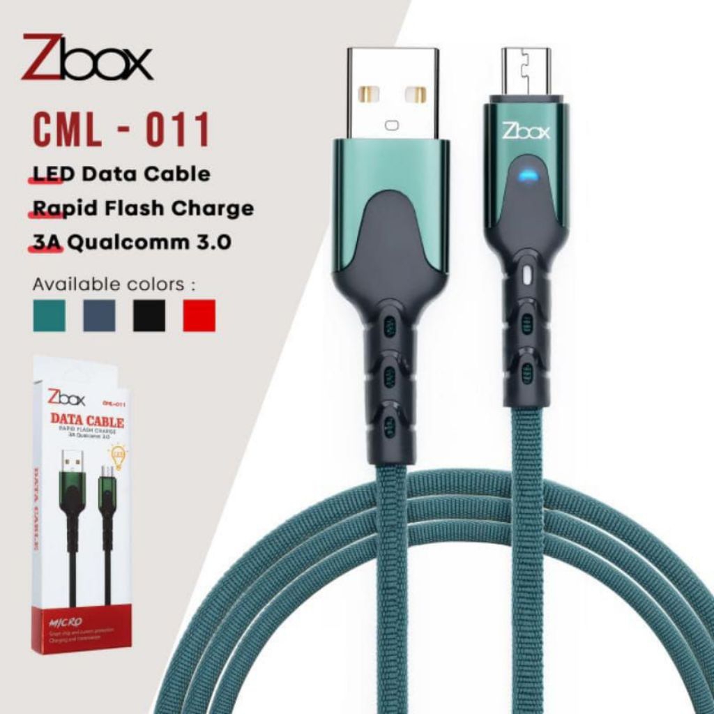 Kabel Data Zbox CML-011 3A Fast Charging dengan Indikator LED