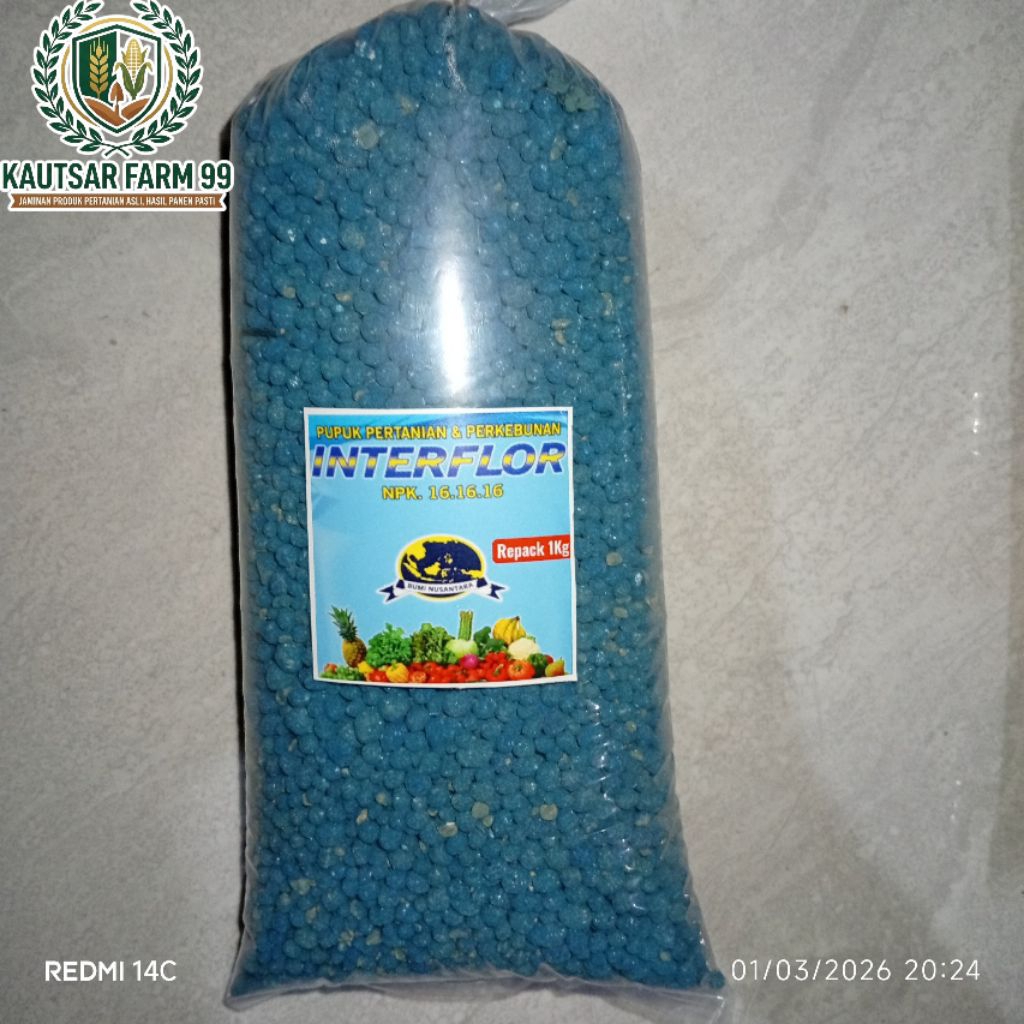 Pupuk NPK 16 16 16 Interflor repack