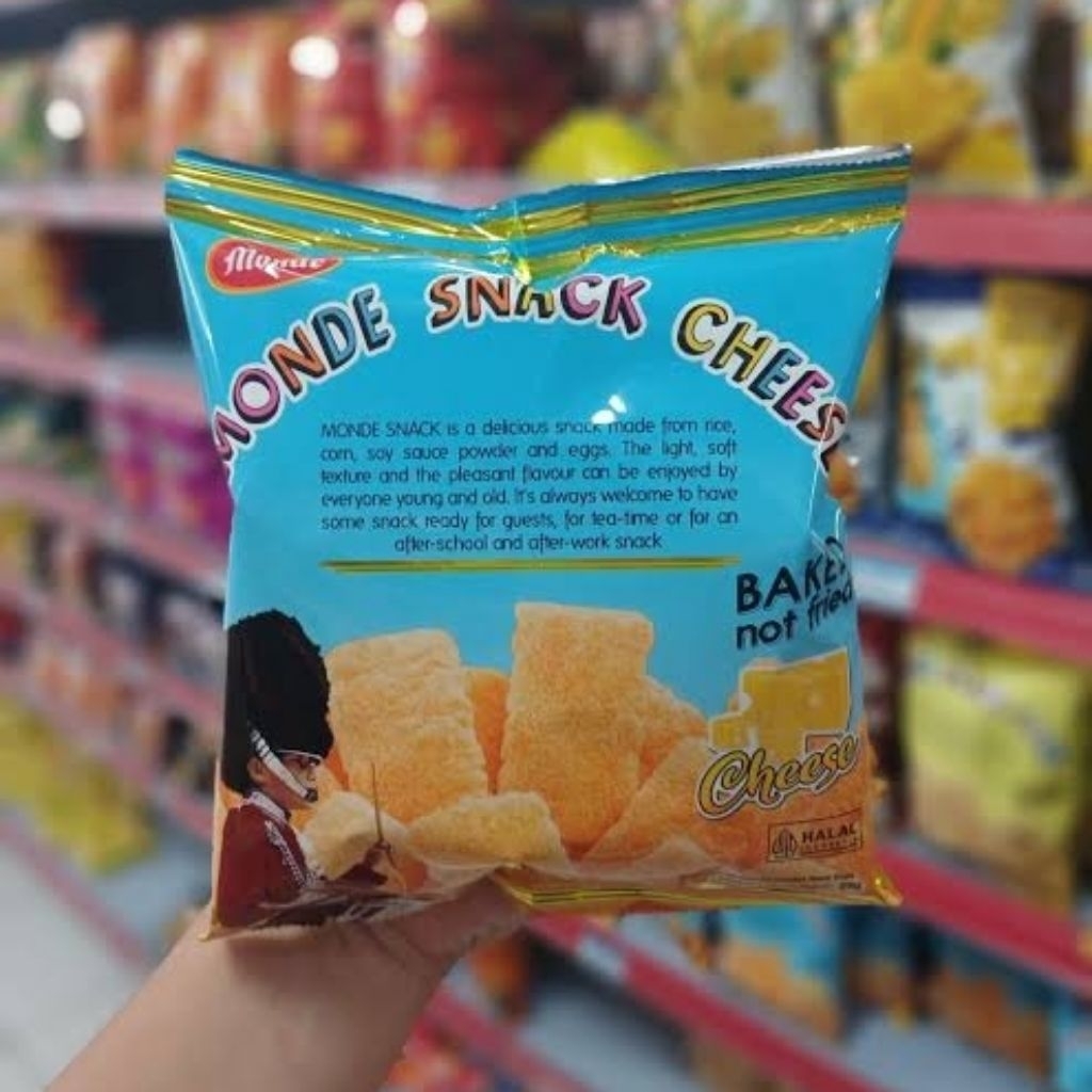 [1 PCS] MONDE SNACK GOLD BESAR 60 GR - KECIL 25 GR | MONDE SNACK CHEESE KEJU 25 GR