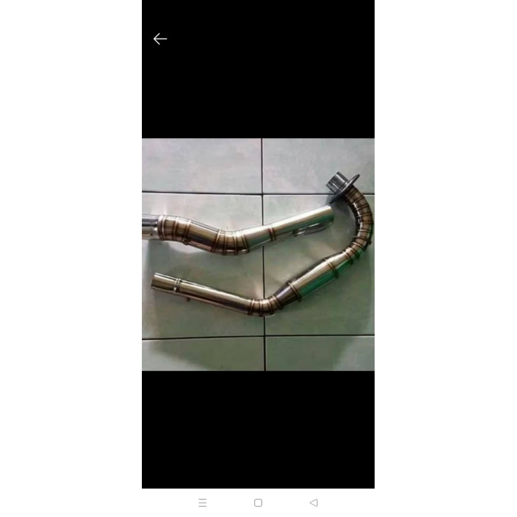 leher boom tengah buat motor scorpio leher knalpot full cacing boom scorpio z inlet 50