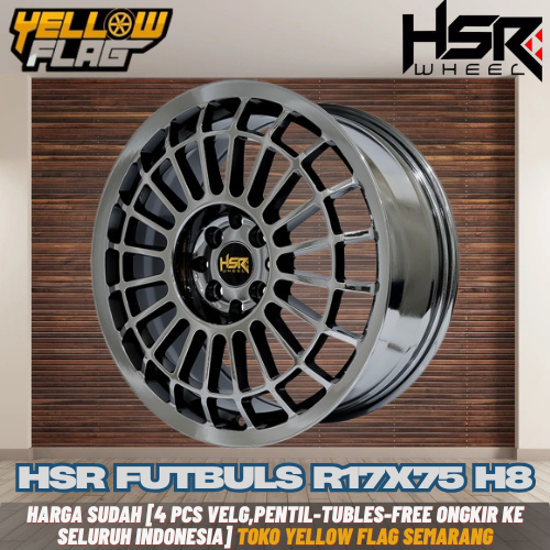 Velg Mobil R17 HSR Futbuls Black Chrome Avanza Xenia Jazz yaris Rocky Mobilio Velg Mobil Ring 17