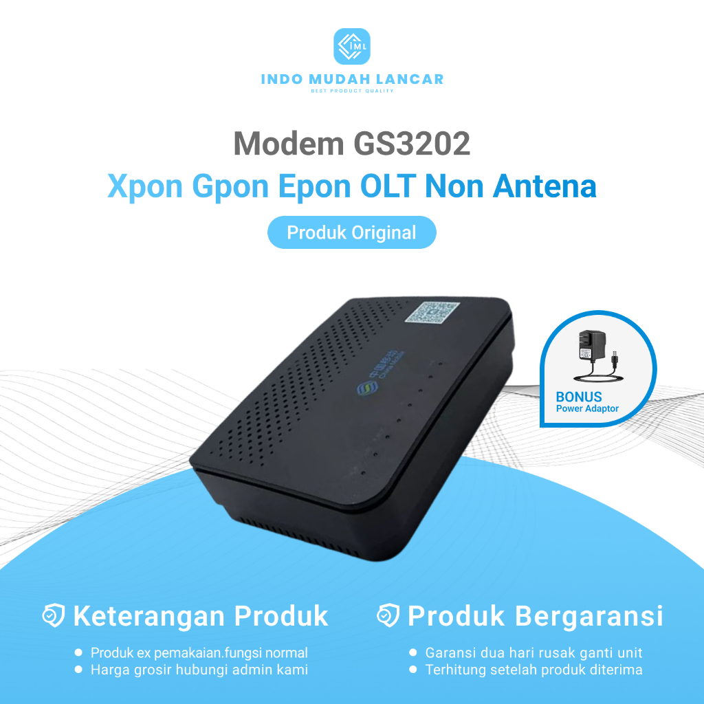 Modem Xpon GS3202 Gpon Epon OLT Non Antena Bekas Original Bonus Adaptor