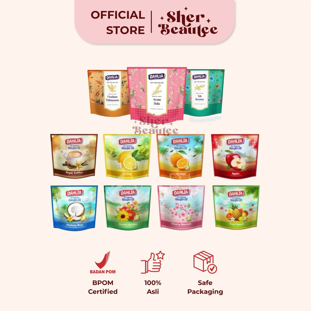 Dahlia Air Freshener Pengharum Ruangan Mobil Pengharum Kemasan Gantung 75gr