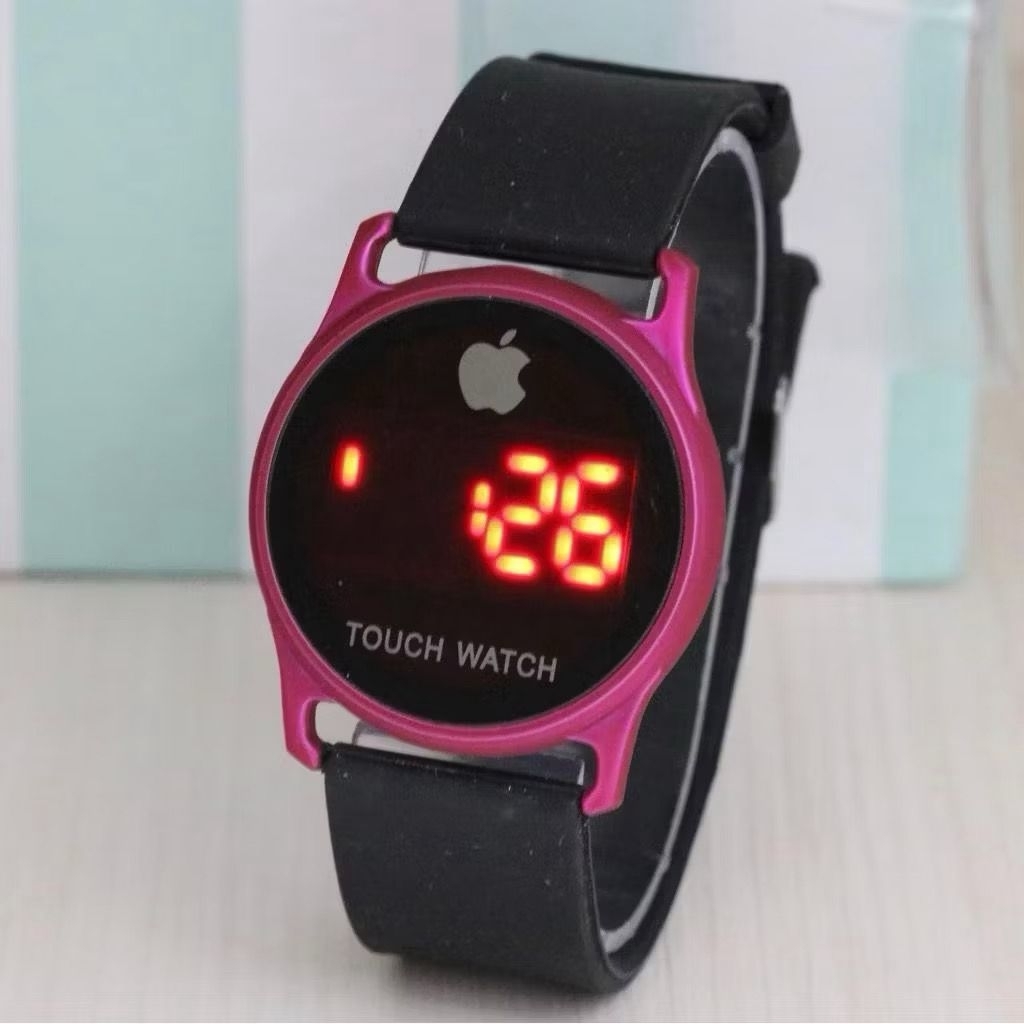 COD JAM TANGAN IPHONE LED BULAT RUBBER IP996