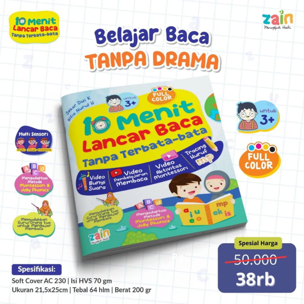 Buku Latihan Anak 10 Menit Lancar Membaca