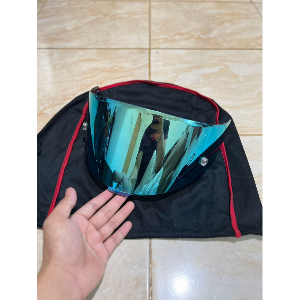 Visor Helm KYT TT Course Iridium Blue Original (Second)