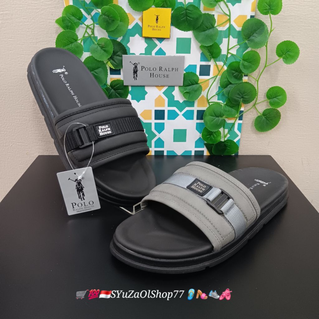 [Bisa COD/100% Original/Art PORTO 01] Sandal Pria POLO RALPH HOUSE/Sandal Casual Pria/Sandal Slide/S