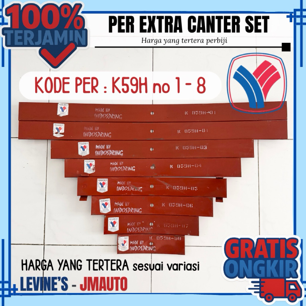 Per EXTRA CANTER SET INDOSPRING K59H / Per belakang extra PS125 / set per extra 125 PS / per tambaha