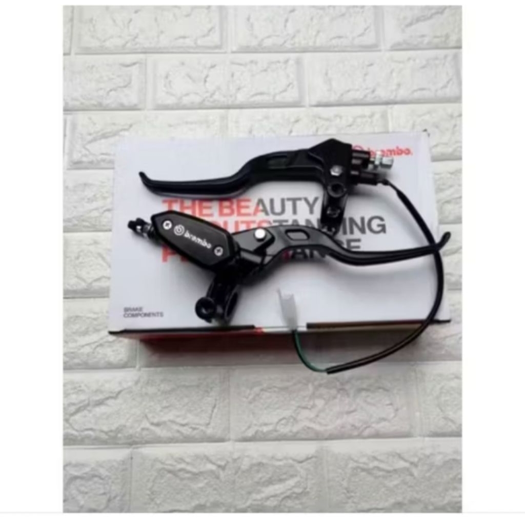 HANDLE MASTER REM OVAL BLACK BRCMBO SET KANAN KIRI MODEL RCB TABUNG OVAL UNIVERSAL SEMUA MOTOR MATIC