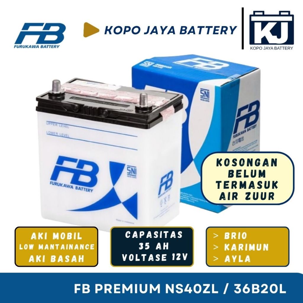 aki/accu mobil ns40zl basah fb (35ah), untuk Brio,AYLA,AGYA