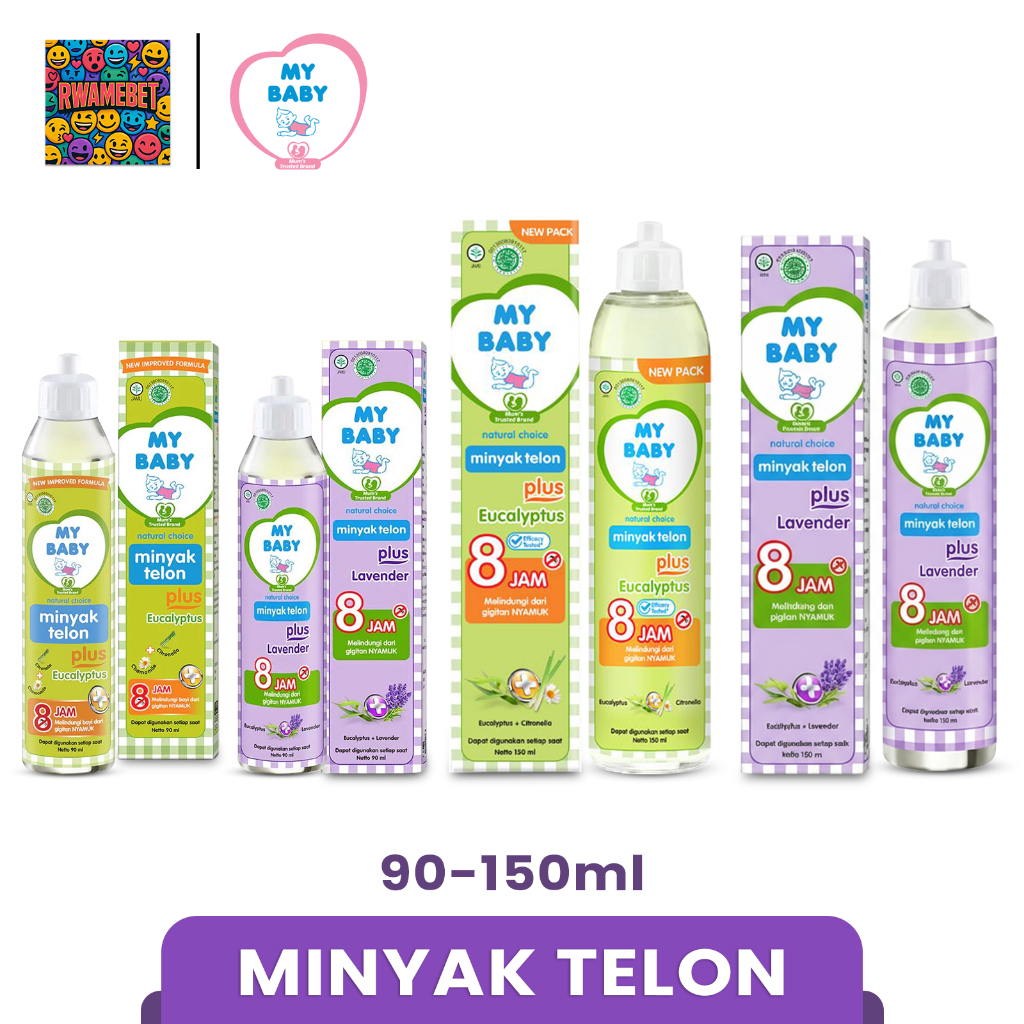 My Baby Minyak Telon Plus 90 ML & 150 ML Anti Nyamuk Baby Warming Oil Tahan Hingga 8 Jam