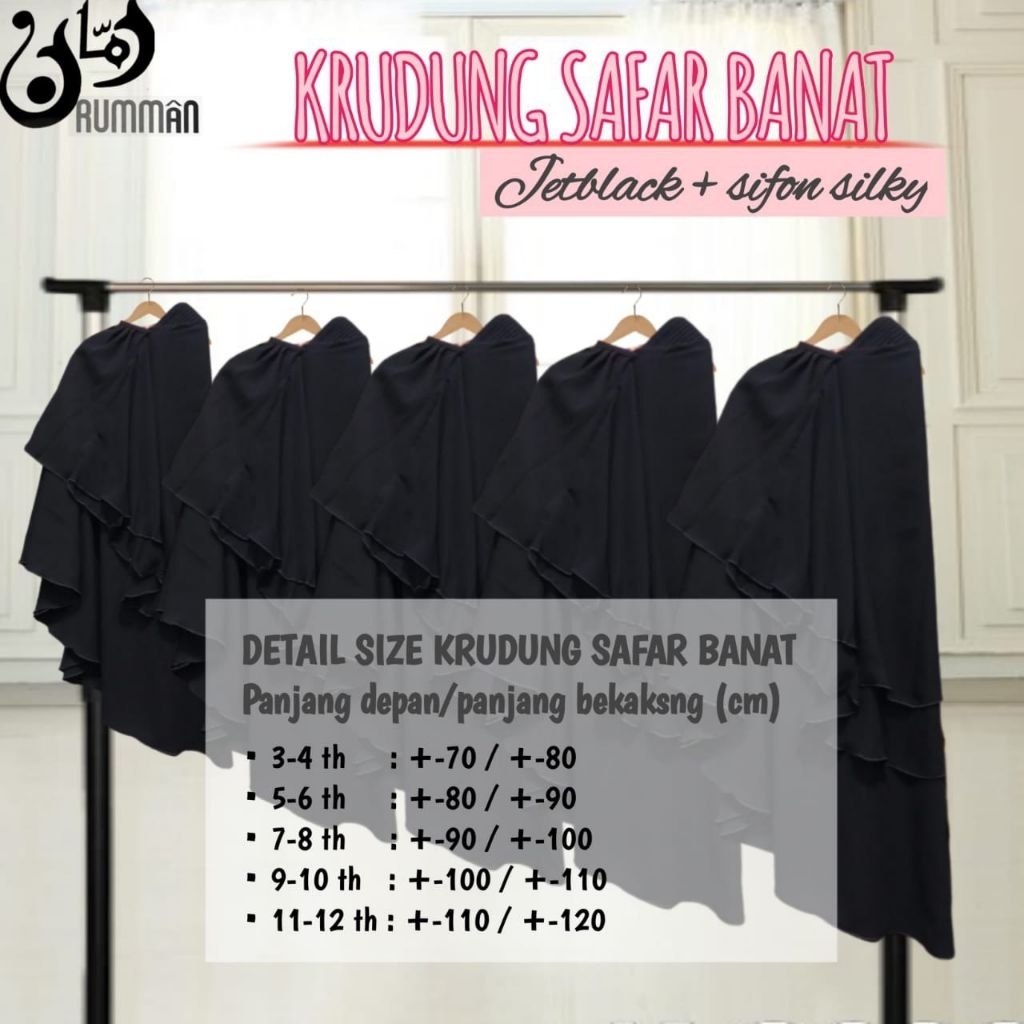 Jilbab safar banat /Krudung cadar safar RUMMAN dan krudung cadar tali
