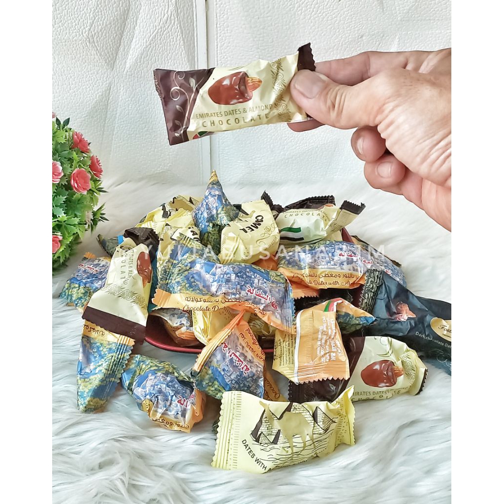 new, coklat kurma almond, min 5 gratis coklat turki