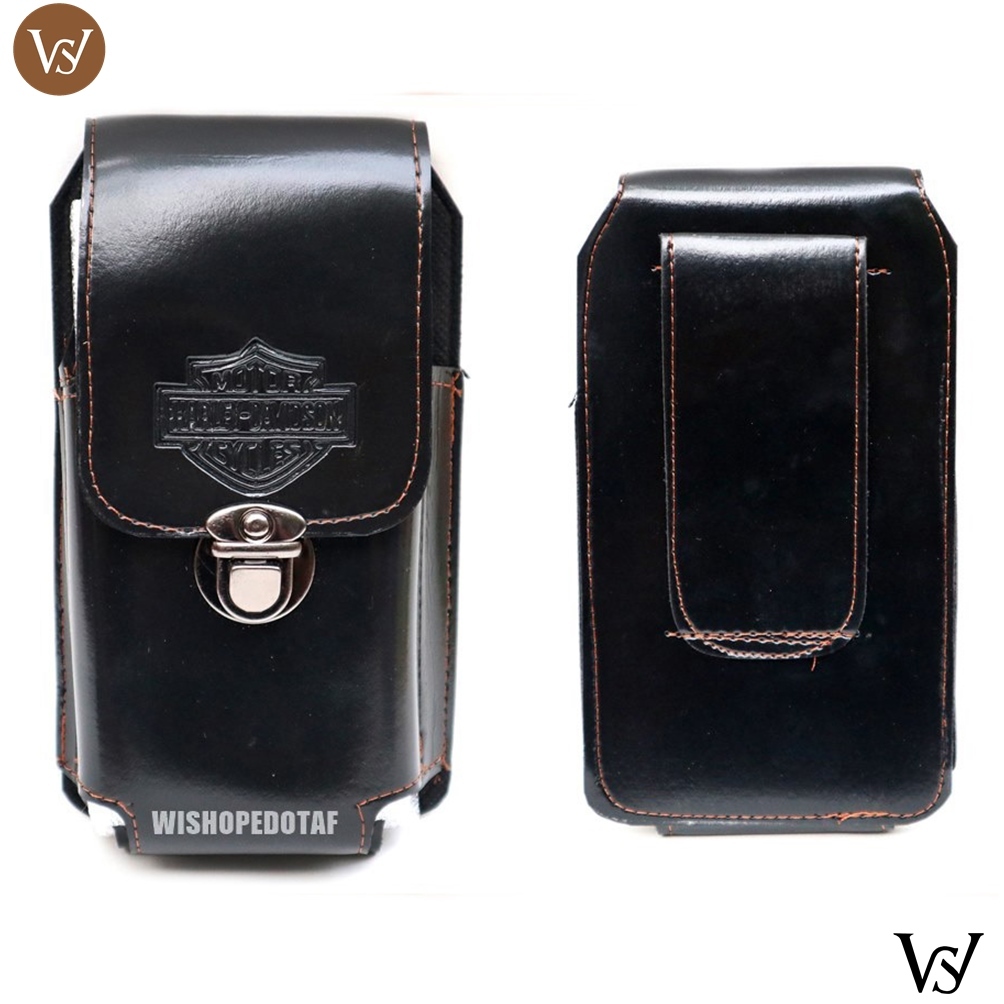 Dompet  2 Hp Pinggang Pria Emboss Grafity Kulit Jumbo