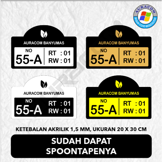 NOMER RUMAH NOMOR RUMAH AKRILIK CUSTOM