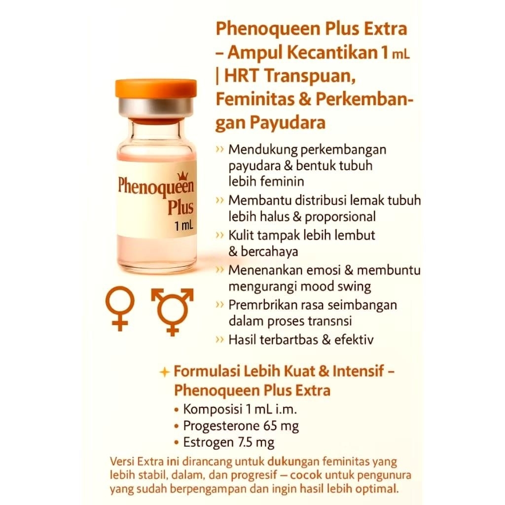 menjaga privasi Phenoqueen plus ekstra Formula pengganti Phenokinon HRTTtranpuan,feminitas , bokong 