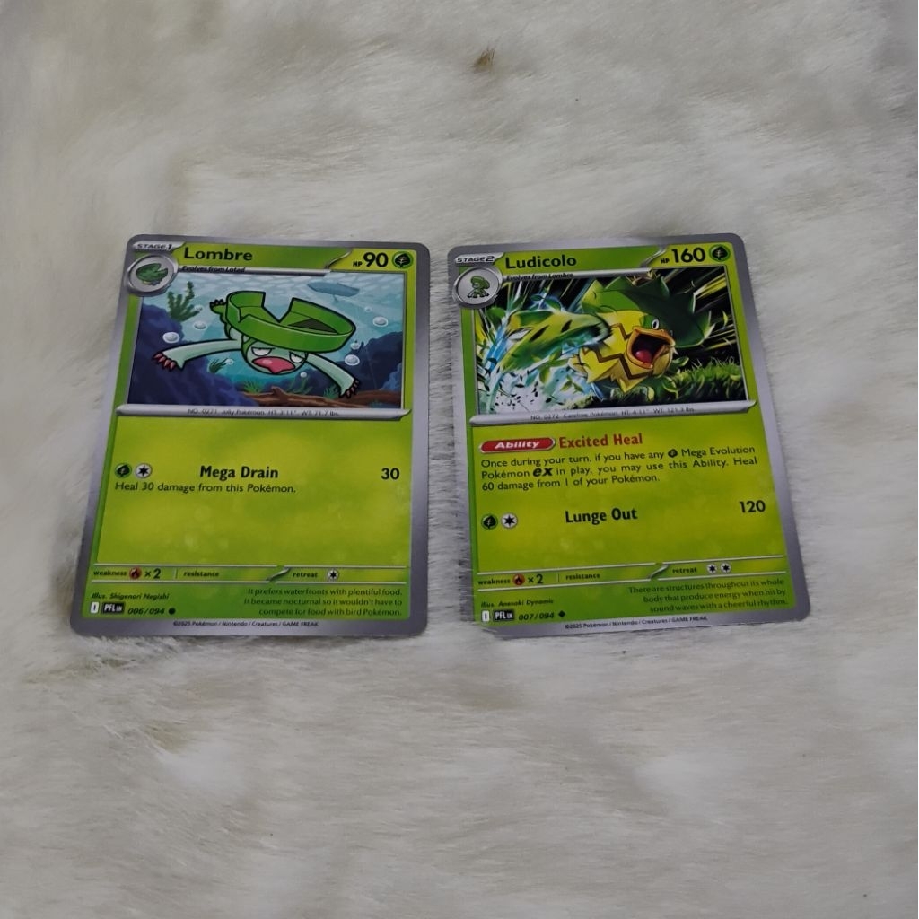 Kartu TCG Pokemon - Lombre & Ludicolo (EN)