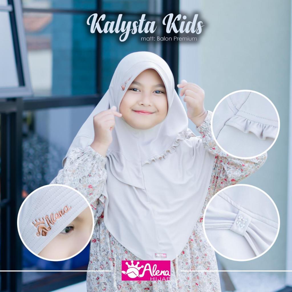 444 Kalysta Kids Ori Alena Hijab || Jilbab Bergo Instan Anak TK - SD