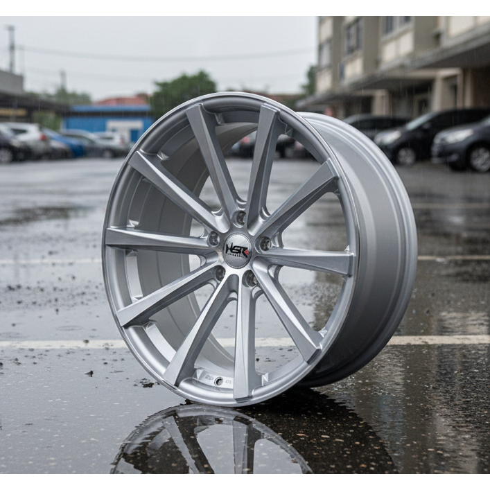 Velg Racing HSR HUSTLER RING 19 LEBAR 8/9 PCD 5X112 SILVER DASH MF