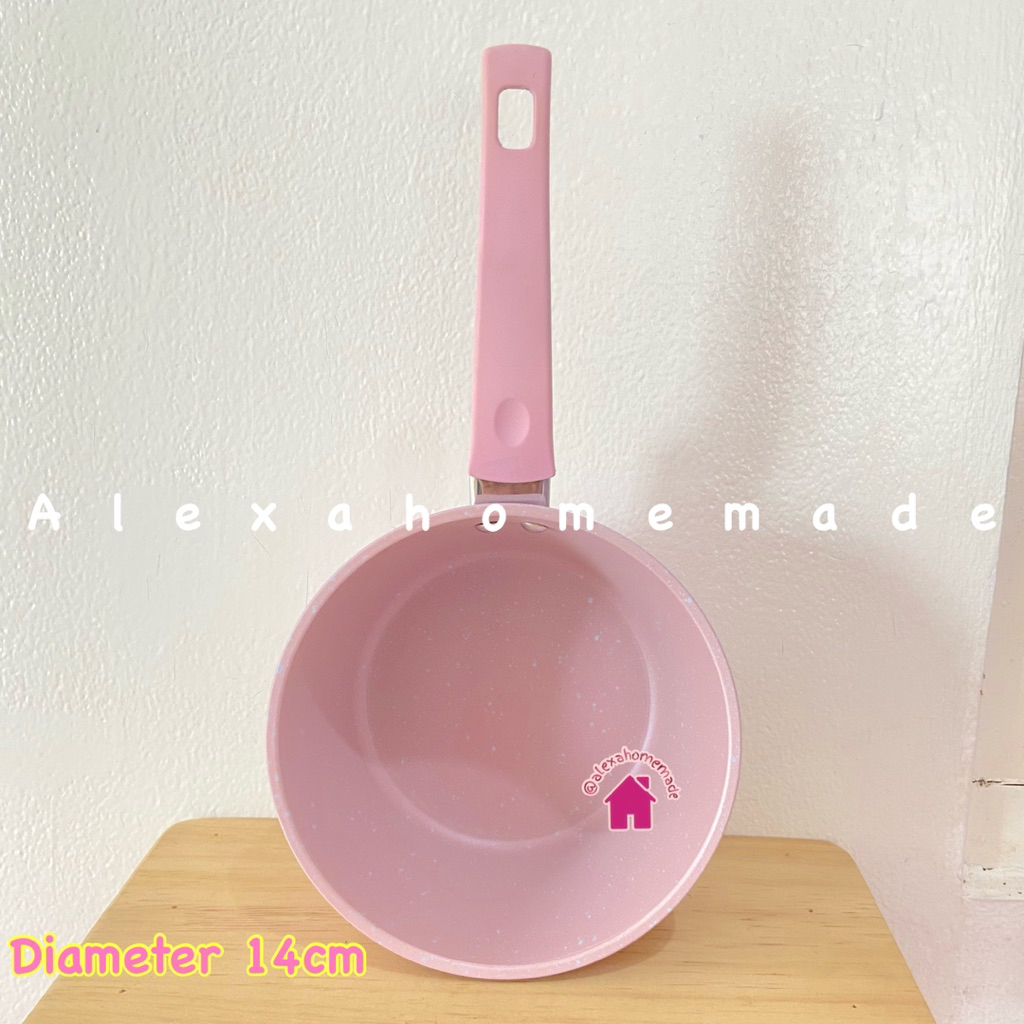 SAUCE PAN PINK 14cm GRANIT ANTI LENGKET