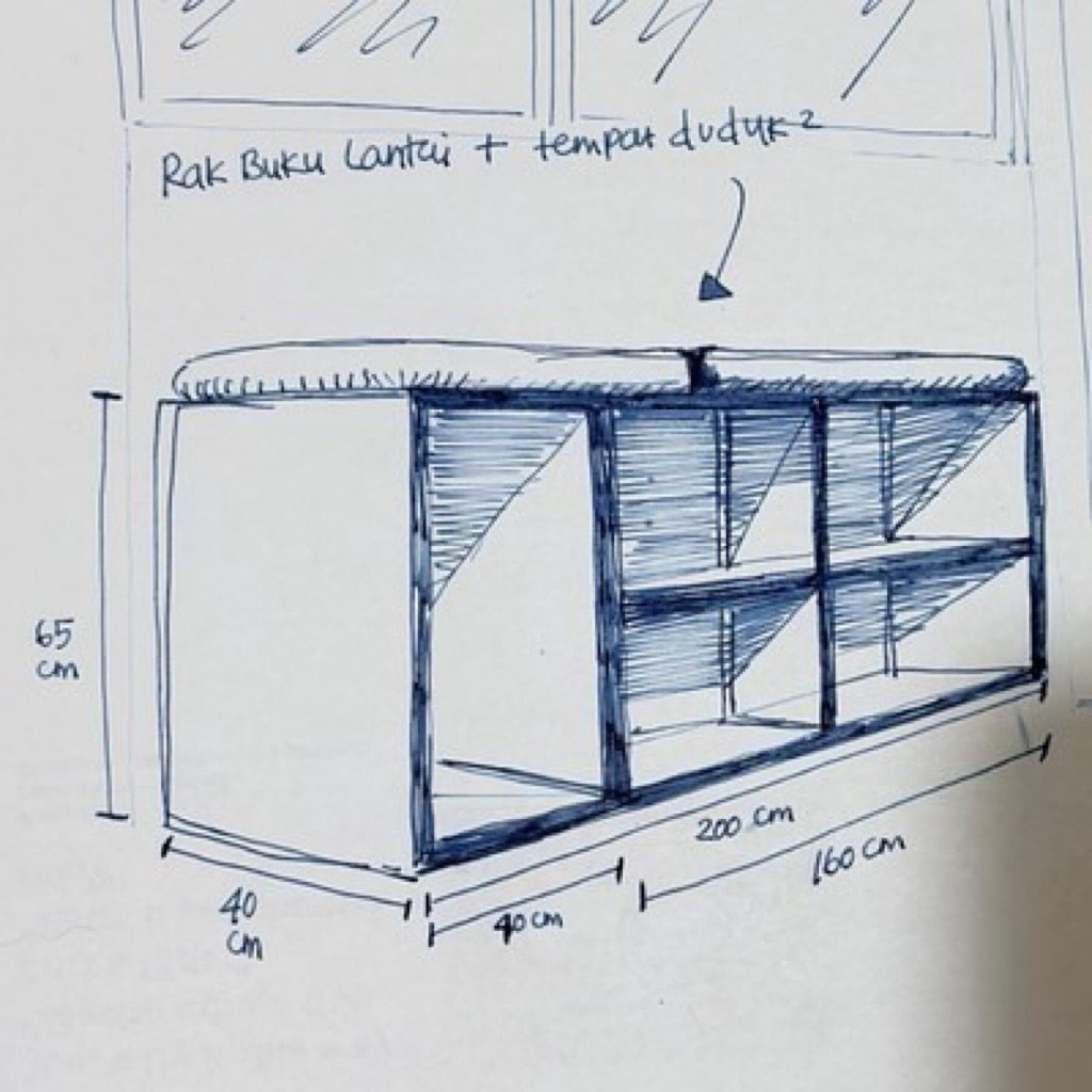 CABINET/BENCH STORAGE/BANGKU STORAGE/BANGKU KAYU JATI CUSTOME