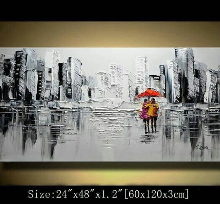 lukisan dinding kamar tidur 200 x 100 cm plus frame bingkai