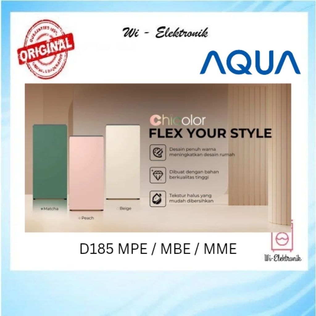 Kulkas 1 Pintu 145 Liter AQUA AQR D185 MPE MBE MME Lemari Es 1Pintu AQRD185M D185MPE D185MBE D185MME