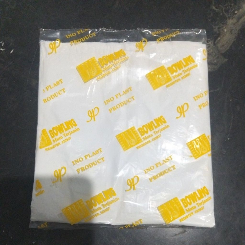 kresek bowling putih kecil