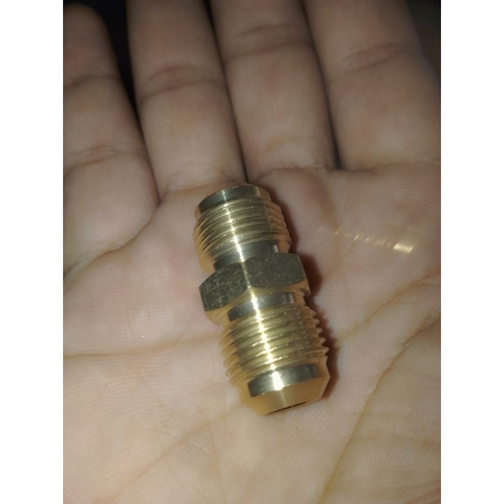NEPEL TENGAH AC 3/8 NEPEL SAMBUNGAN PIPA AC