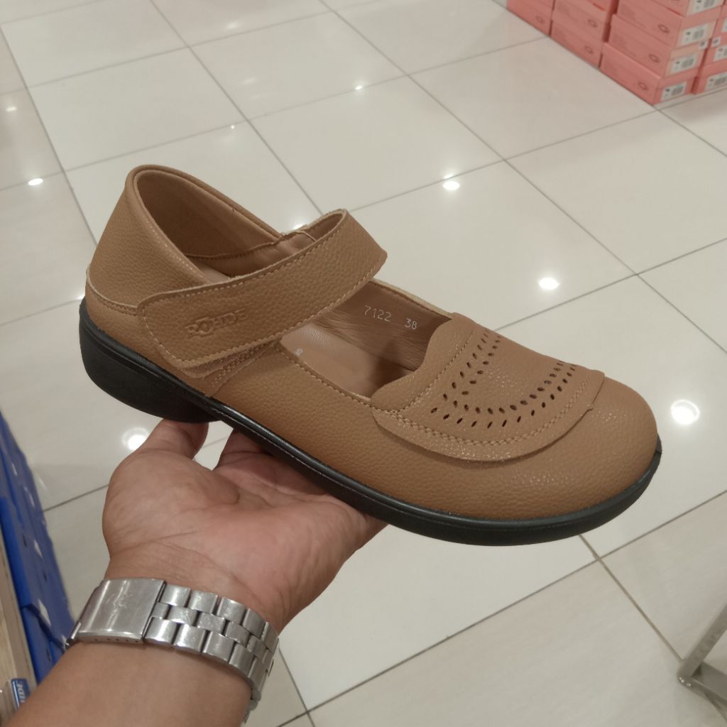 ROHDE SEPATU WANITA FEMINIM SLIP ON BAHAN KULIT ORIGINAL