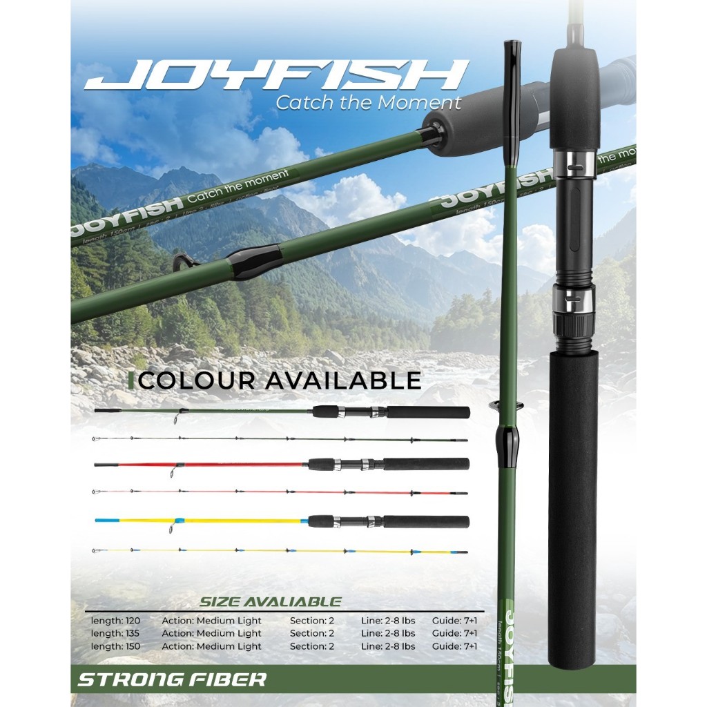 Joran Udang JOYFISH 120 135 150 Action Lentur Fiber Solid