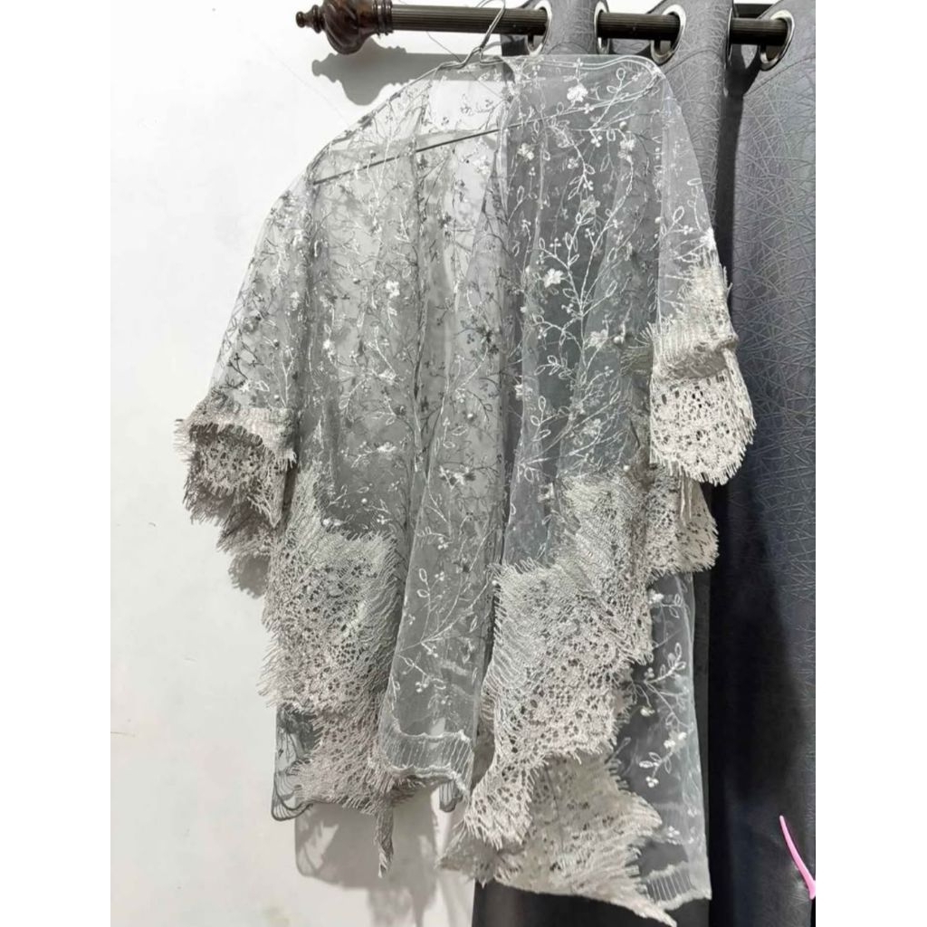 cardigan brukat kondangan / baju muslim