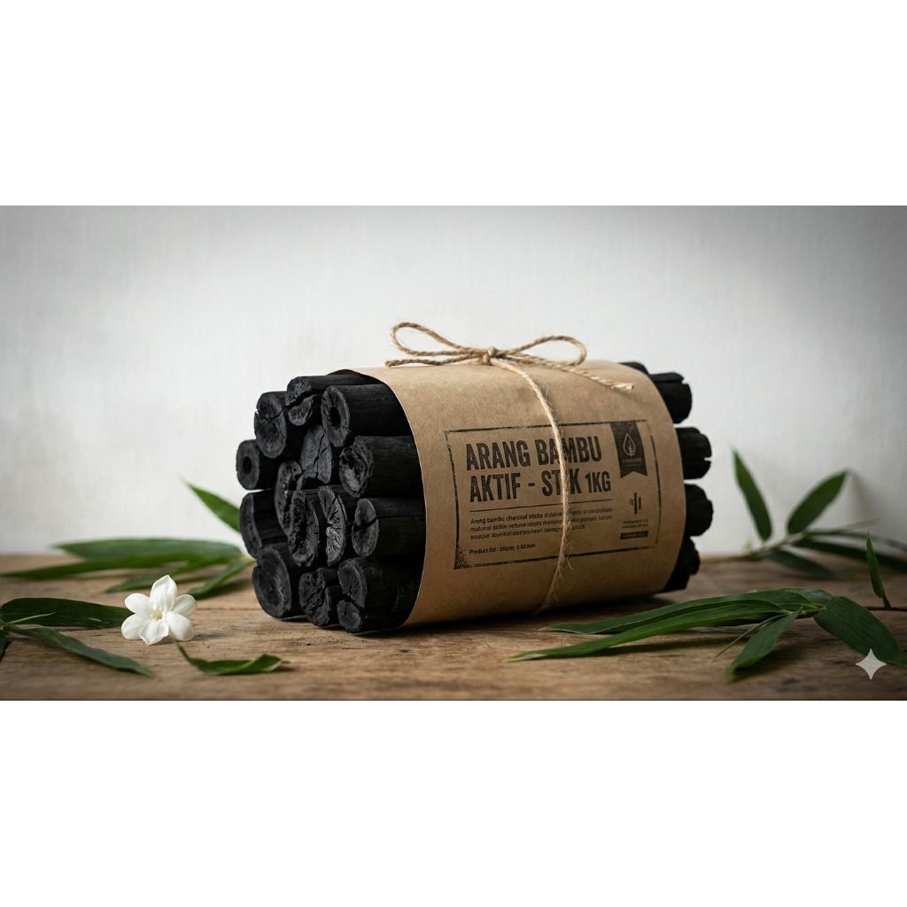 arang bambu aktif stik 1kg murni (activated bamboo charcoal) arang bambu bambu original