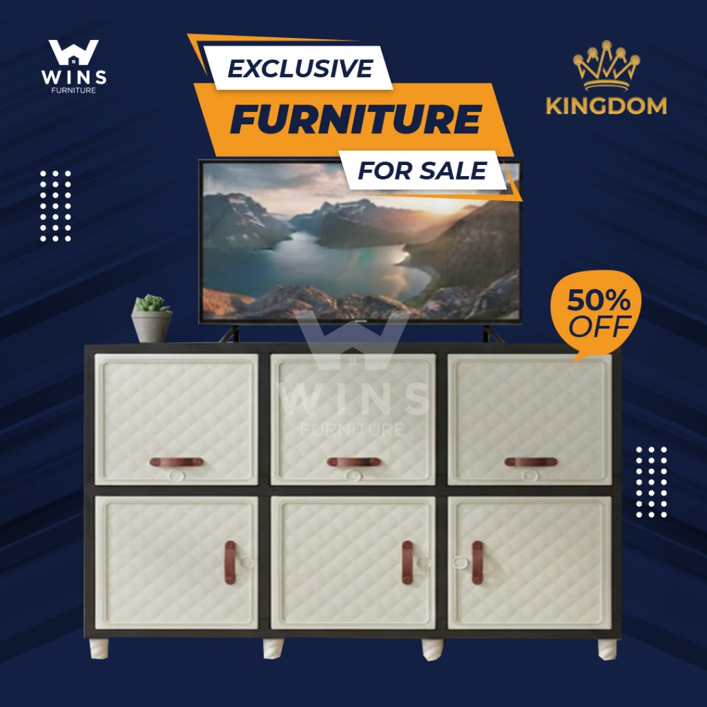 Wins Lemari Plastik Pakaian / Baju / Meja / Rak Tv / Serbaguna / Diswar / Bufet Minimalis Oppa