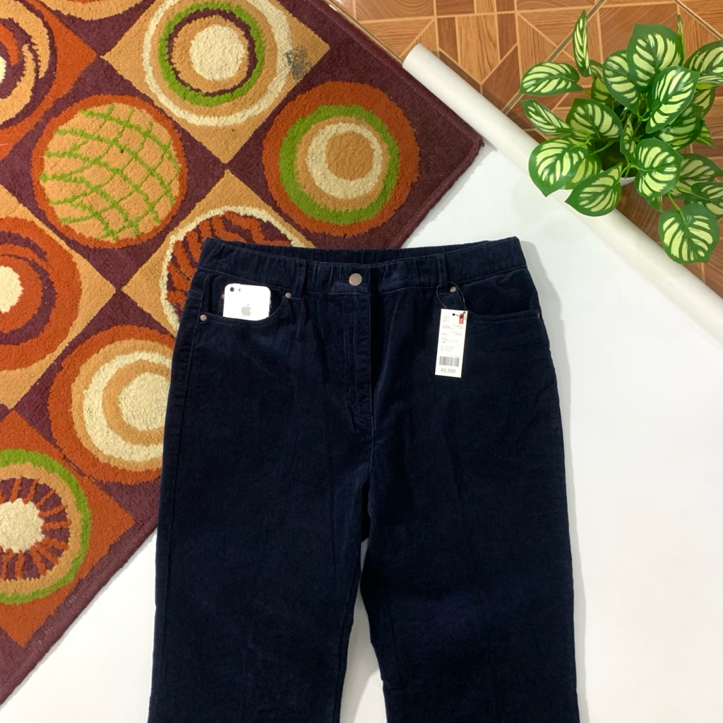 Corduroy Jeans Lapiaf Dark Navy - Size 33/34